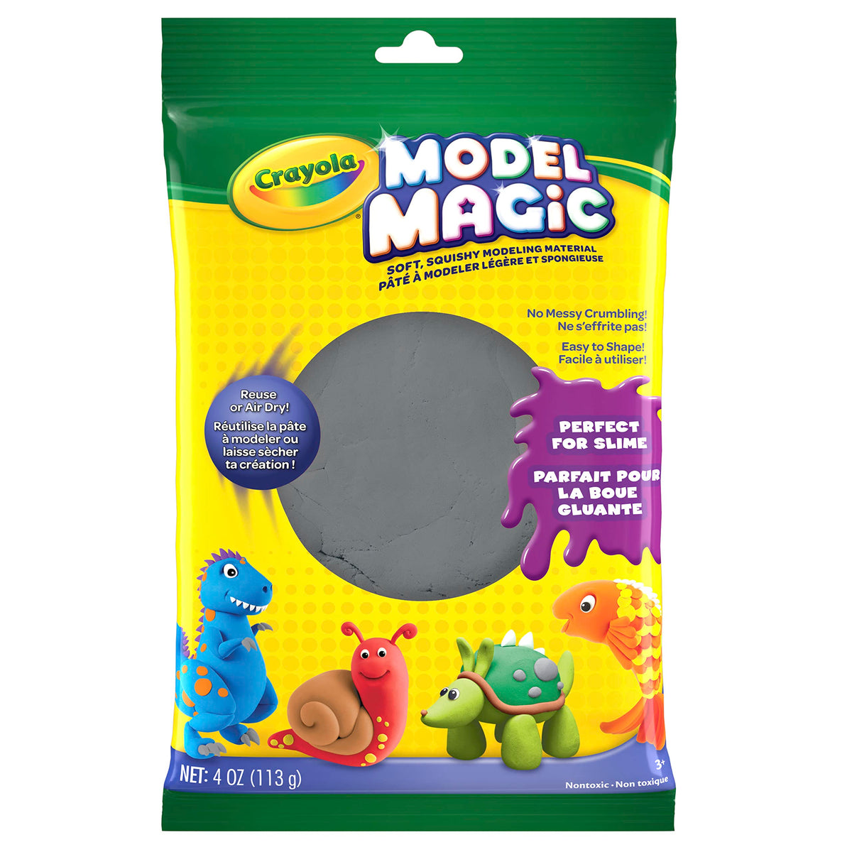 Crayola Model Magic in Gray, Modeling Clay Alternative, 4oz