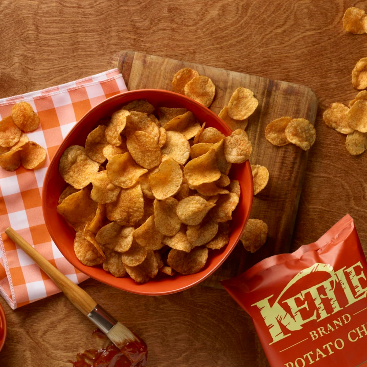 Kettle Brand Potato Chips, Backyard Barbeque Kettle Chips, Snack Bag, 2 Oz