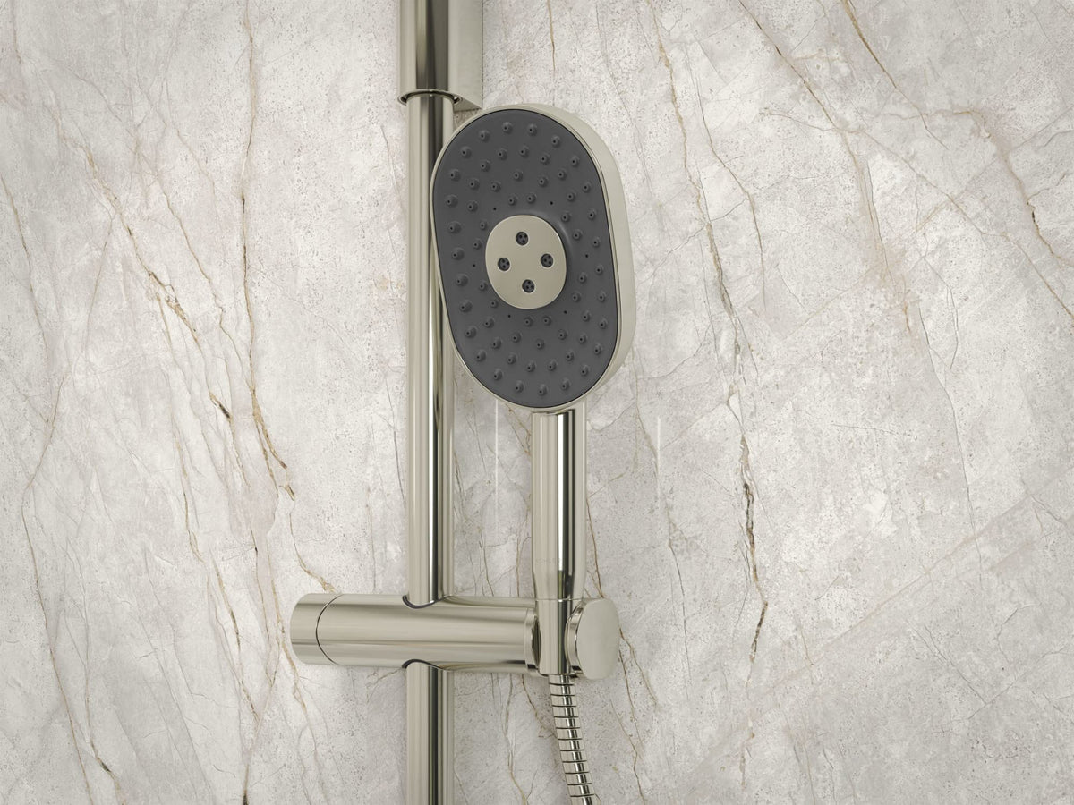 KOHLER 26284-G-BL Statement Oblong MULTIFUNCTION HAND SHOWER, Maximum Spray Performance with Three Spray Experiences, Matte Black, 1.75 GPM