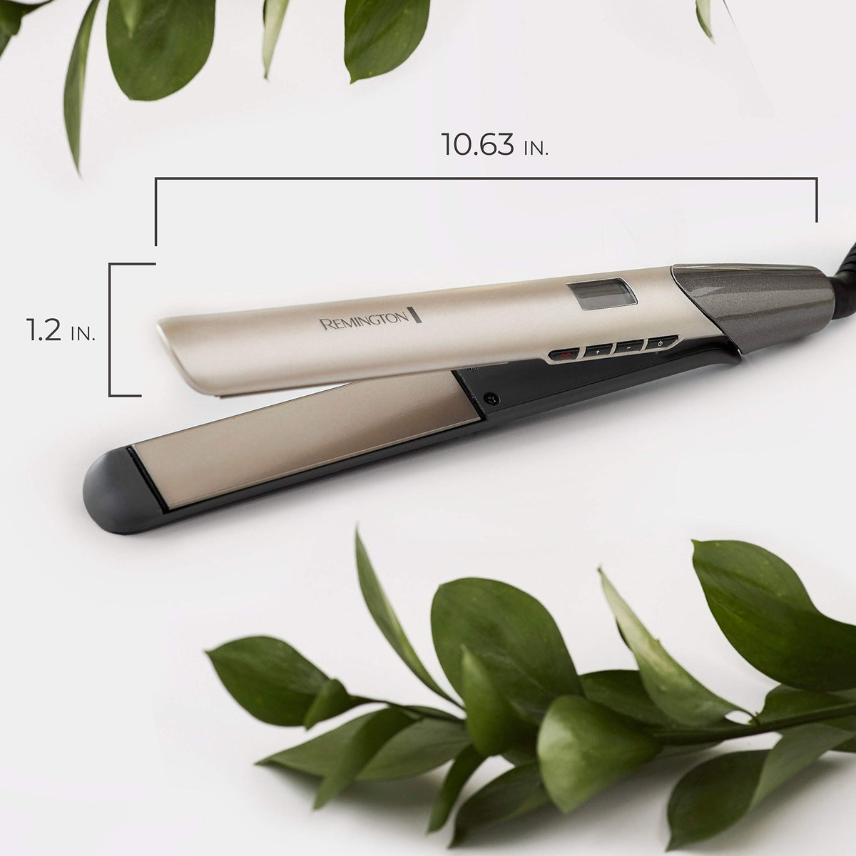 Remington S8A900 Pro 1â€ Flat Iron with Color Care Heat Control Sensing Technology and Ceramic Color-Lock Coated Plates, Straighten Color Treated Hair While Protecting from Damage and Fading