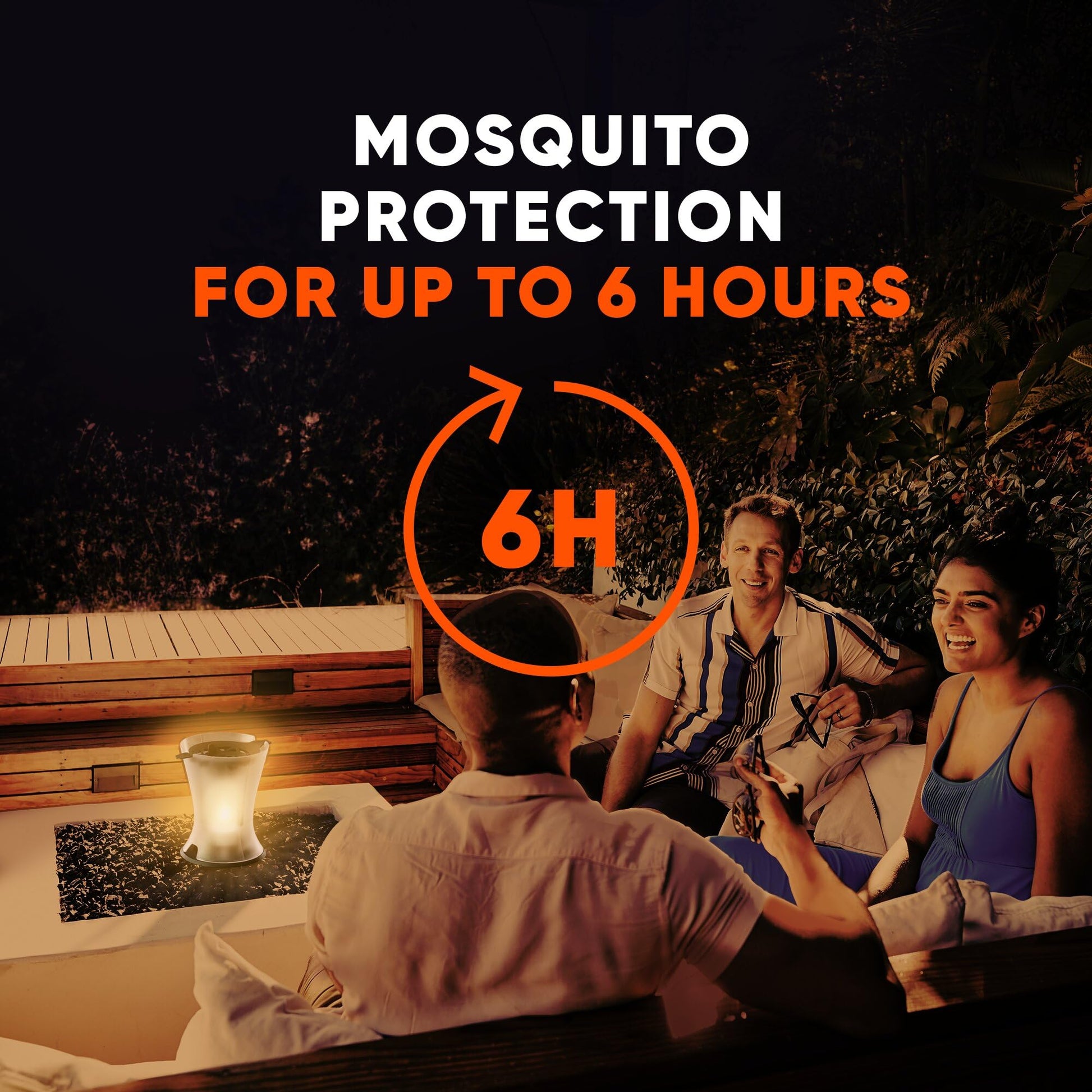 OFF! Refillable Mosquito Lamp, Repels Mosquitoes up to 10 x 10 feet, Protection for up to 6 Hours, 1 Count