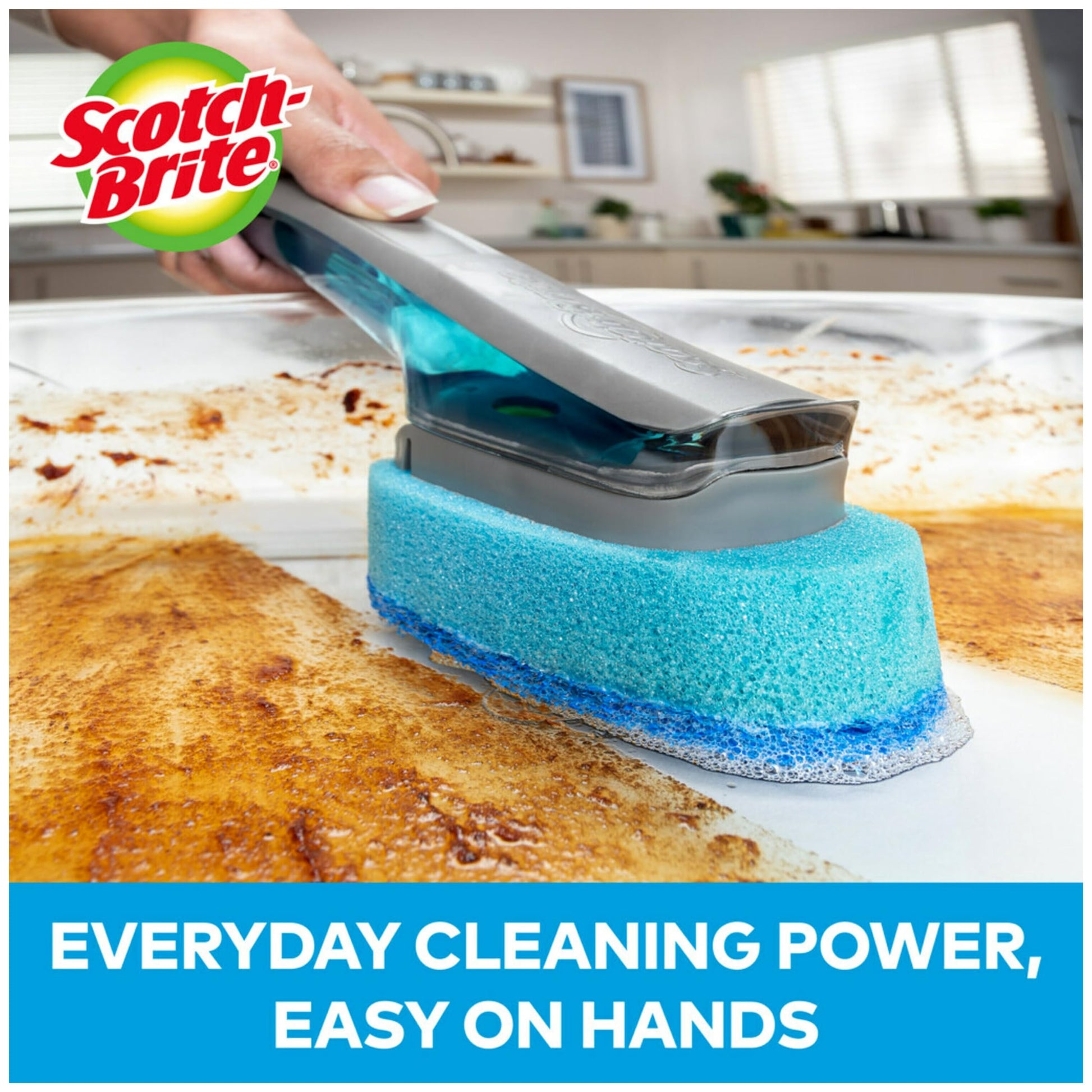 Scotch-Brite Non-Scratch Advanced Soap Control Dishwand Kit, Includes 1 Wand & 5 Refill Pads, Control Soap With A Button, Keep Your Hands Out Of Dirty Water