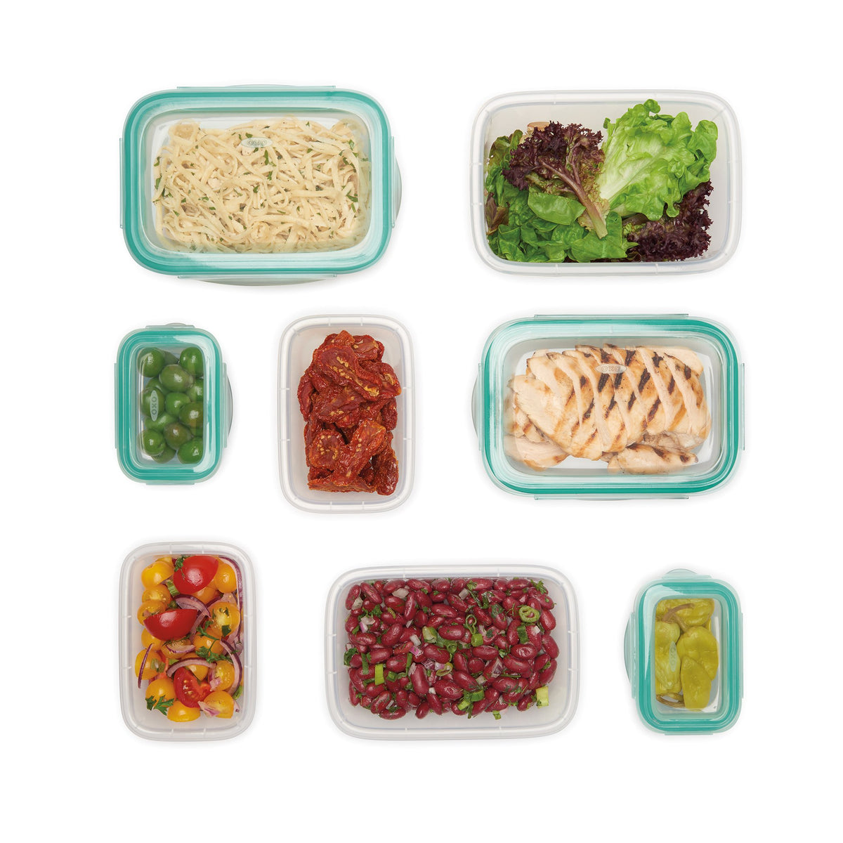 OXO Good Grips Smart Seal Leakproof Plastic Food Storage Container Set