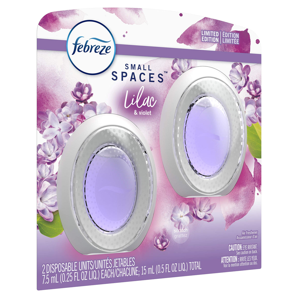 Febreze Small Spaces Air Freshener, Lilac & Violet, 2 Ct