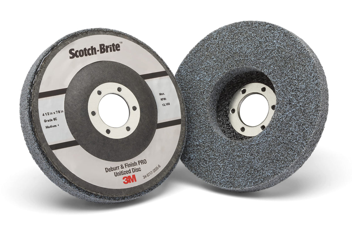 Scotch-Brite Deburr and Finish PRO Unitized Disc, T27, 4 1/2 in x 7/8 in, 6C MED+, 5 per case