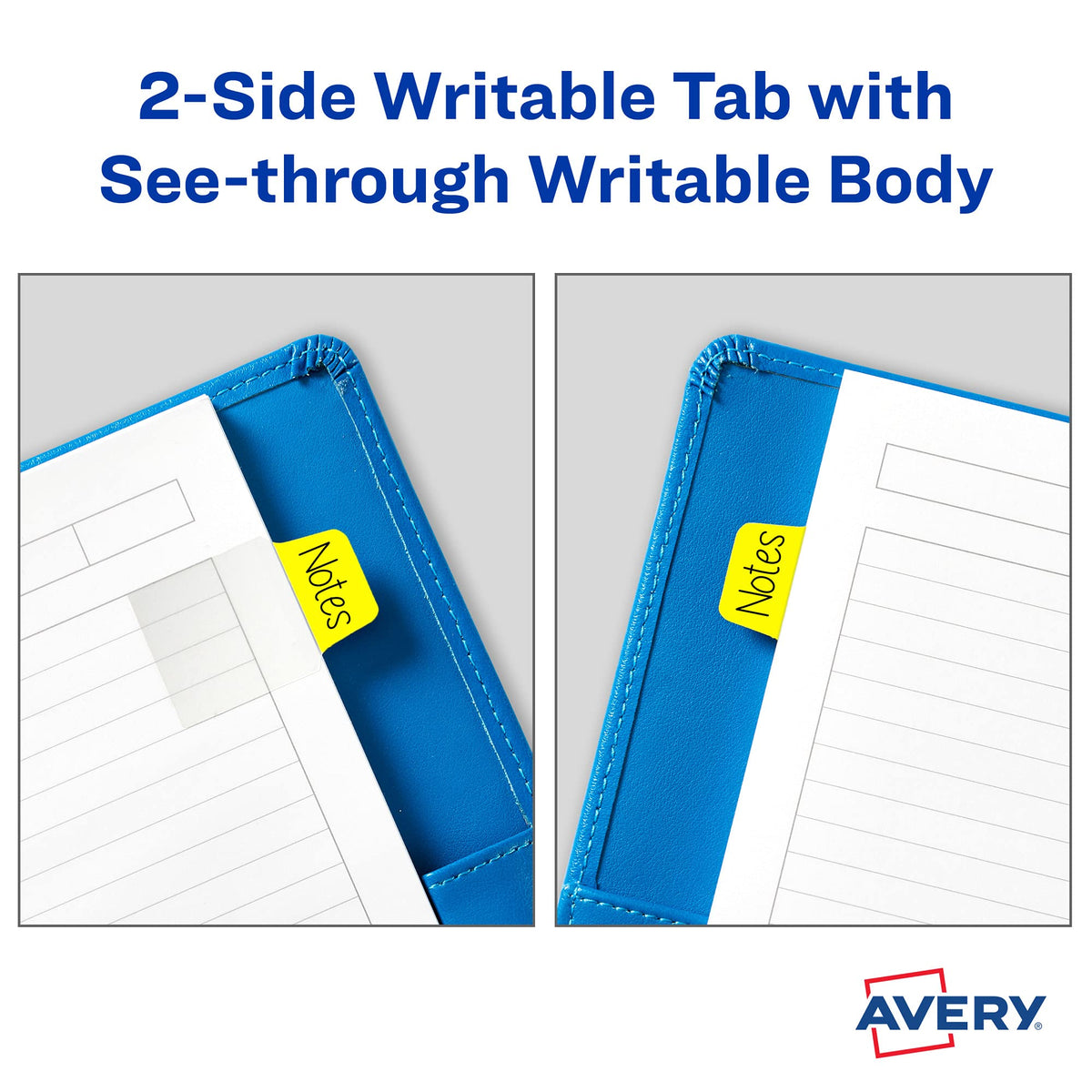 Avery Mini Ultra Tabs, 1" x 1.5", 2-Side Writable, Assorted Neon Colors, 80 Repositionable Tabs (74762)