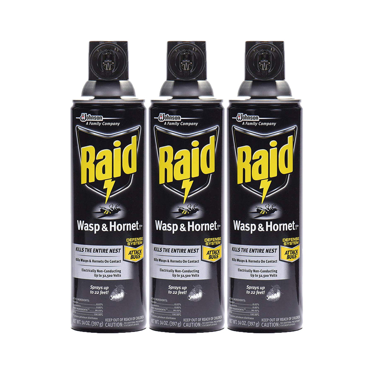 Raid Wasp Hornet Killer Spray (14 Ounce (Pack of 3))