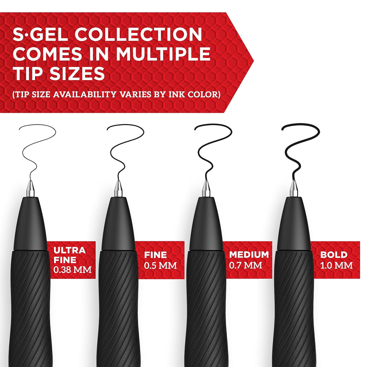 Sharpie S-Gel, Gel Pens, Medium Point (0.7mm), Red Ink Gel Pen, 12 Count