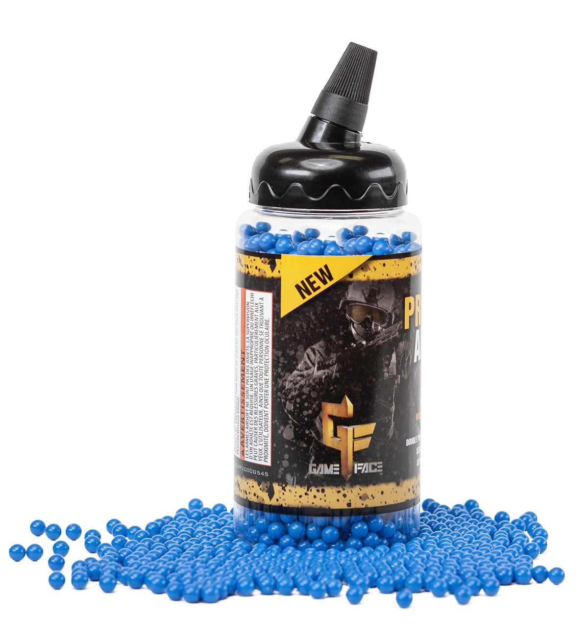 Game Face U-SAP2000 Premier .12-Gram 6mm Camo Airsoft BBs (2000-Count), Blue