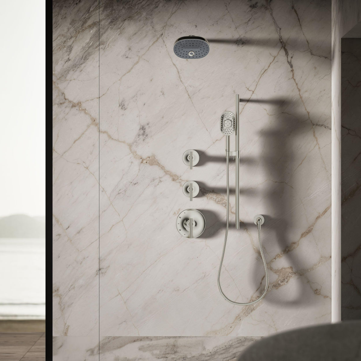 Kohler 26290-SN Statement® Three-function showerhead, 2.5 gpm, Vibrant Polished Nickel