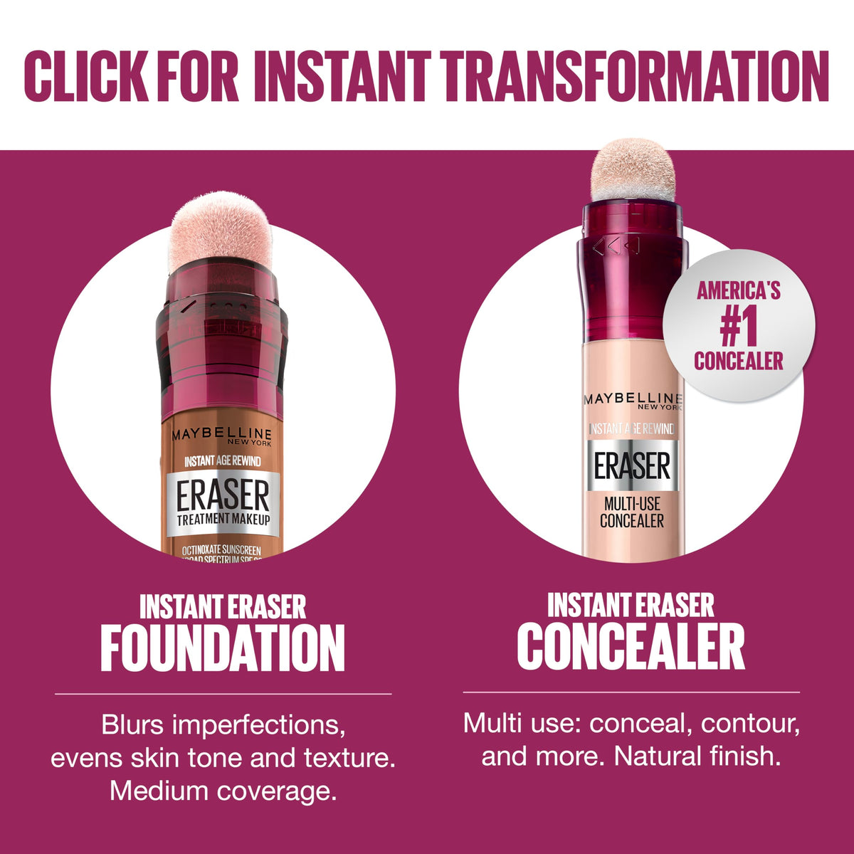Maybelline Instant Age Rewind Eraser Foundation with SPF 20 and Moisturizing ProVitamin B5, 130, 1 Count (Packaging May Vary)
