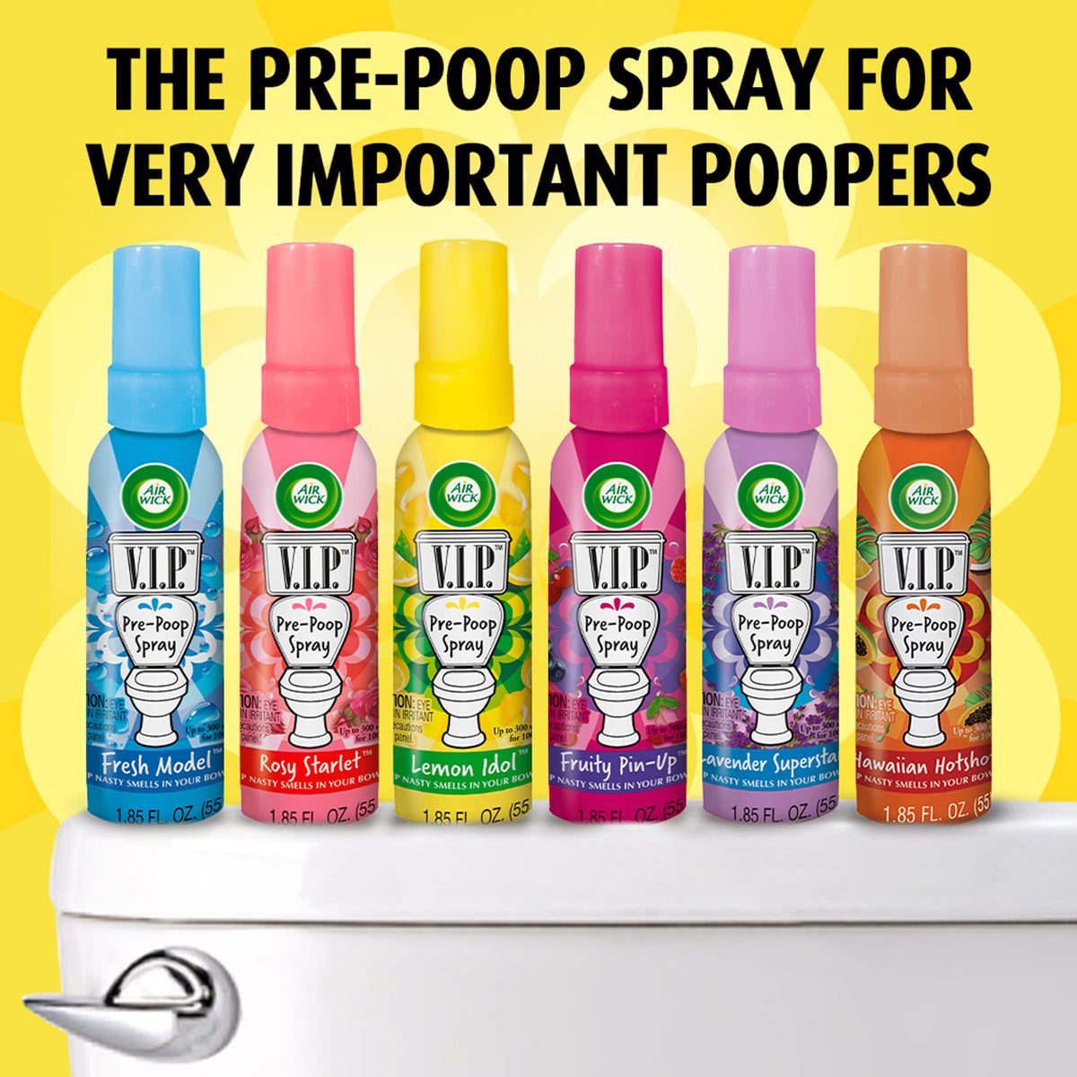 Air Wick V.I.P. Pre-Poop Toilet Perfume, Lemon Idol, 1.85 Fl Oz (Pack of 3)