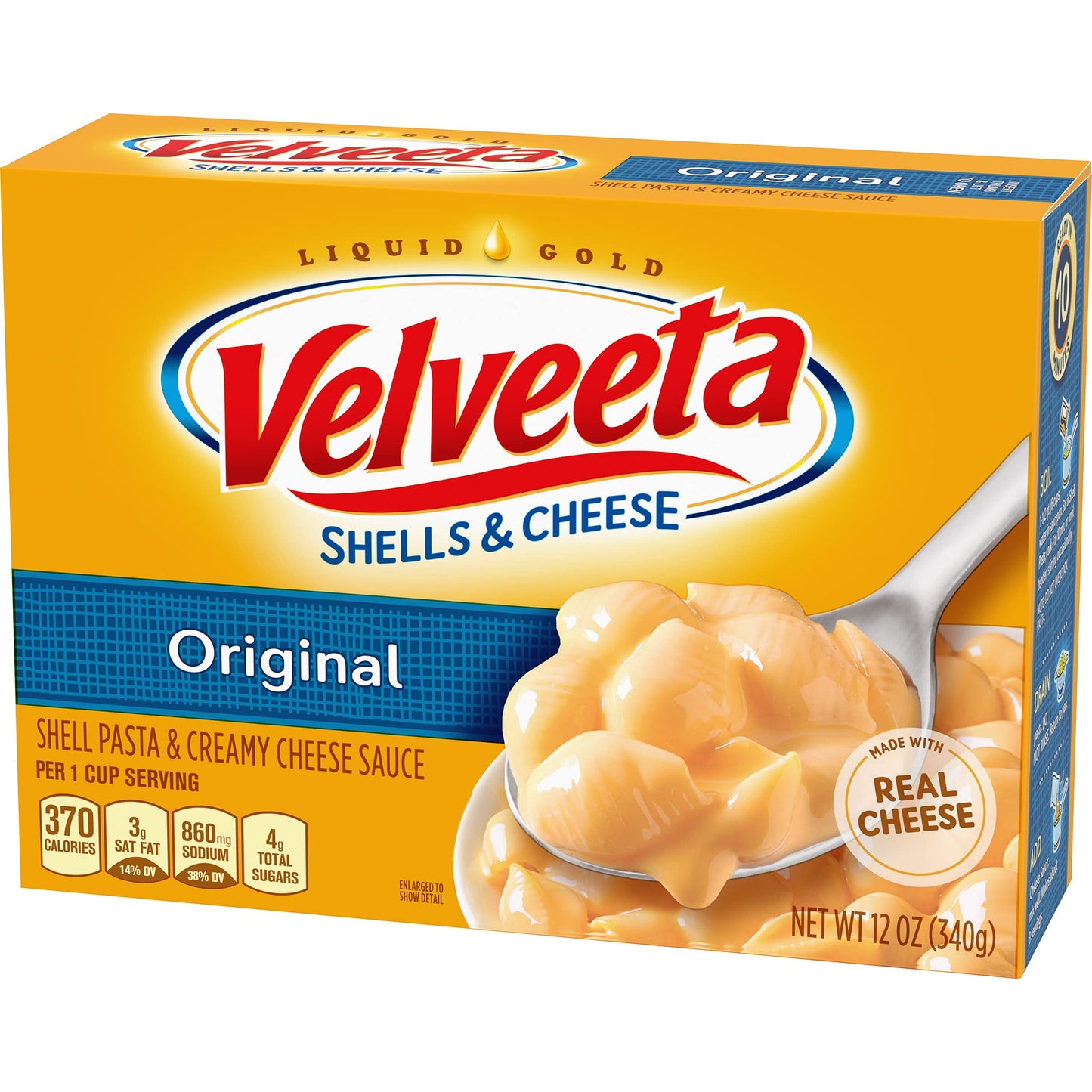 Velveeta Shells & Cheese Original Shell Pasta & Cheese Sauce Meal (4 ct Pack, 12 oz Boxes)