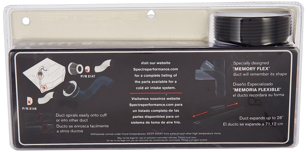 Spectre Performance 8741 Black 3" Air Duct Hose
