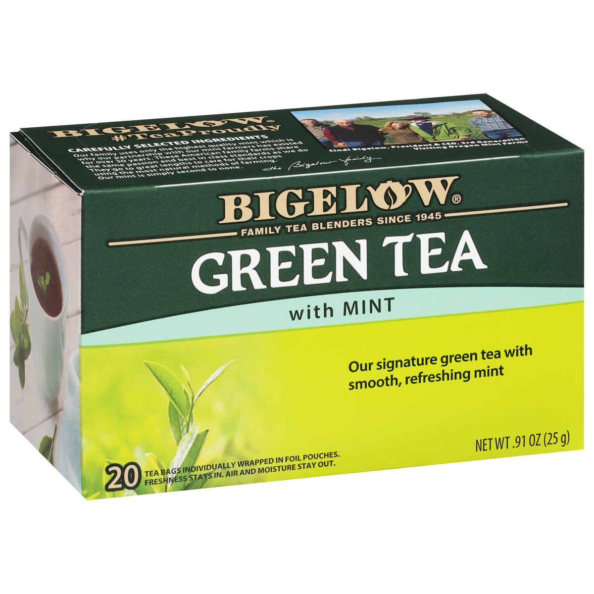 Bigelow Tea Green Tea with Mint, Caffeinated, 120 Count