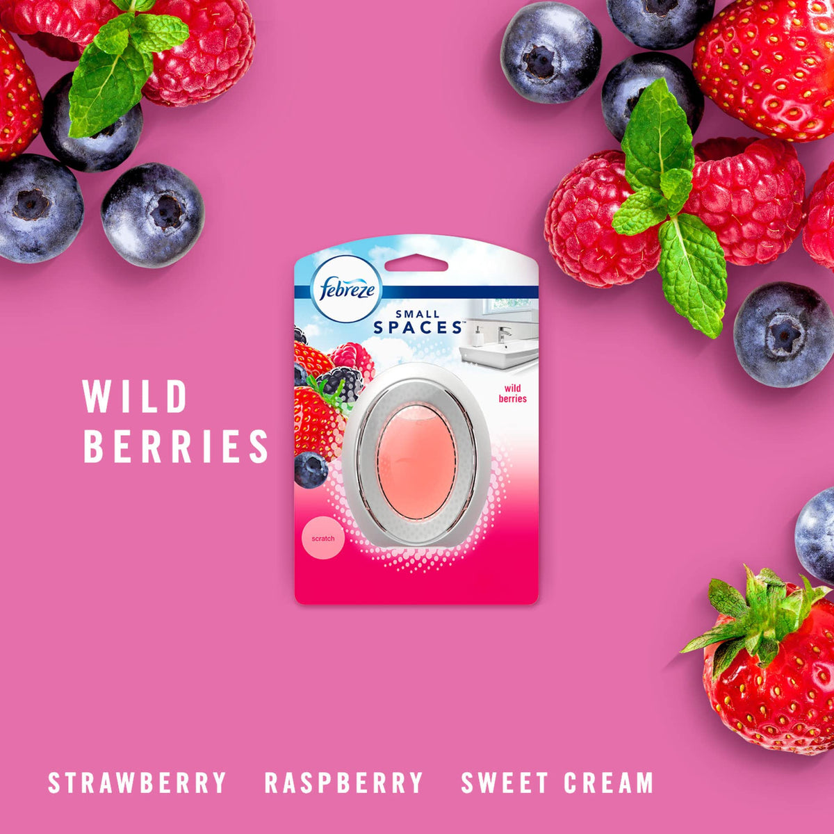 Febreze® Small Spaces Air Fresheners, Wild Berries, 0.5 Oz, Pack Of 2 Air Fresheners