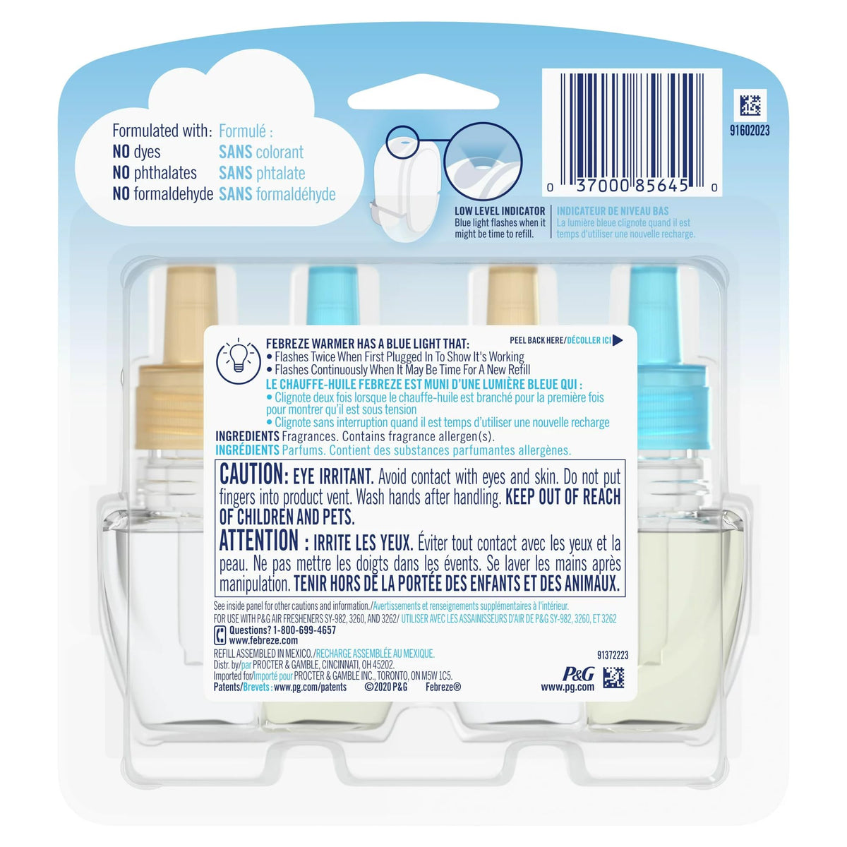 Febreze Plug Air Freshener Refills, Limited Edition Fresh-Baked Vanilla Scent, (2 Count, 1.75 Oz)