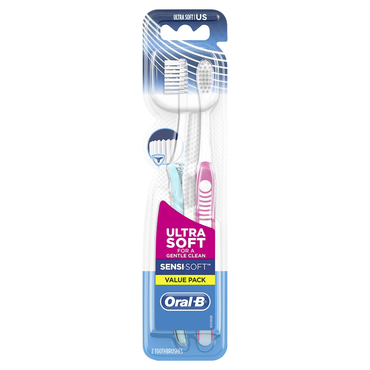 Oral-B Advanced Sensitive Toothbrushes, Extra Soft, 2 Count