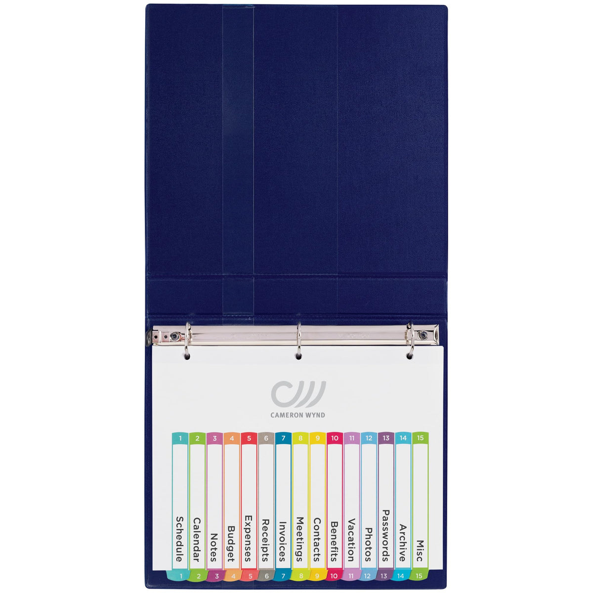 Avery 15 Tab Dividers for 3 Ring Binders, Customizable Table of Contents, Multicolor Tabs, 1 Set (11845)