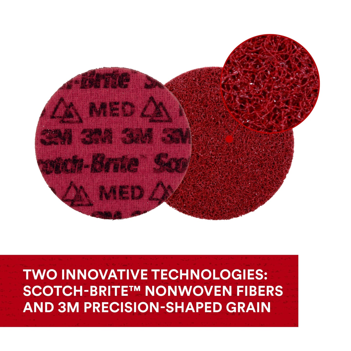 Scotch-Brite Precision Surface Conditioning Disc, PN-DH, Fine, 5 in x NH, Hook and Loop Attachment, Multi-Purpose Disc for Grinding, Polishing, and Blending