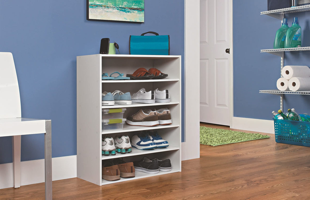 ClosetMaid 1565 Stackable 5-Shelf Organizer, White