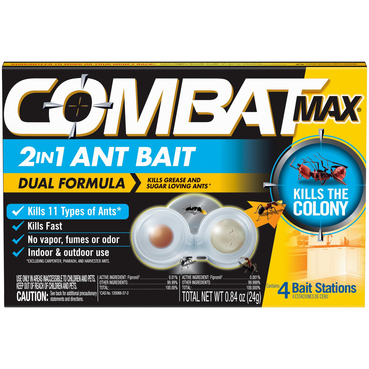 Combat Max 2 in 1 Ant Bait Station, 4 Count