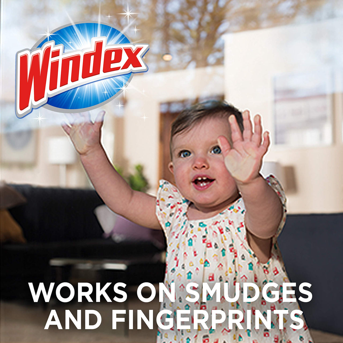 Windex Wipes Glass Cleaning, Pre-Moistened Glass and Surface Wipes to Clean Home Surfaces, Original Scent, 38 Count