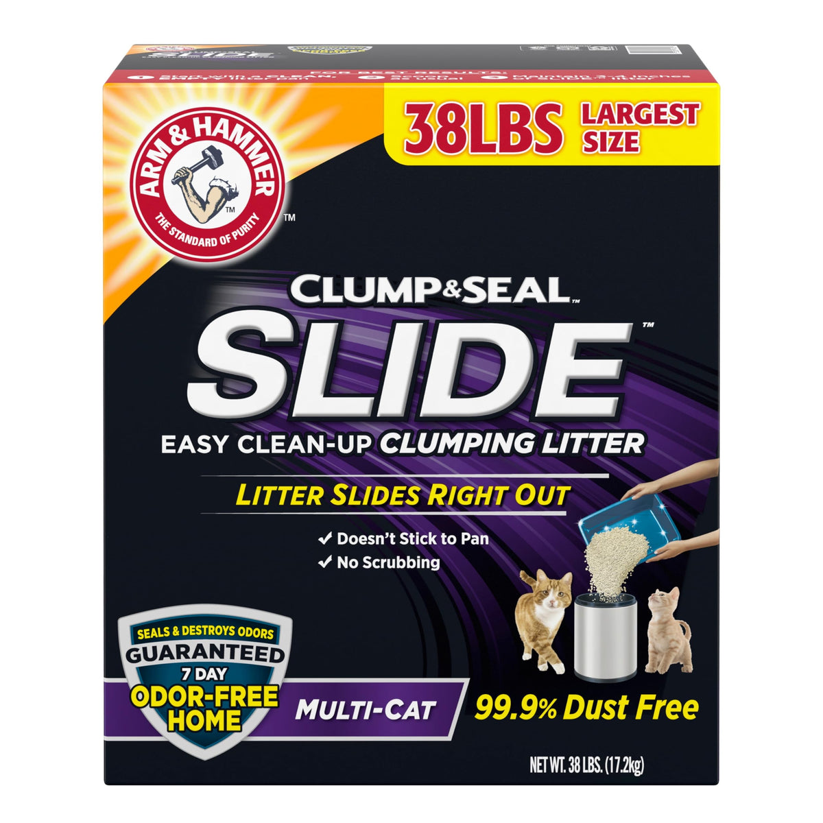 Arm & Hammer Slide Cat Litter - Clumping Multi-Cat, 38 lbs.