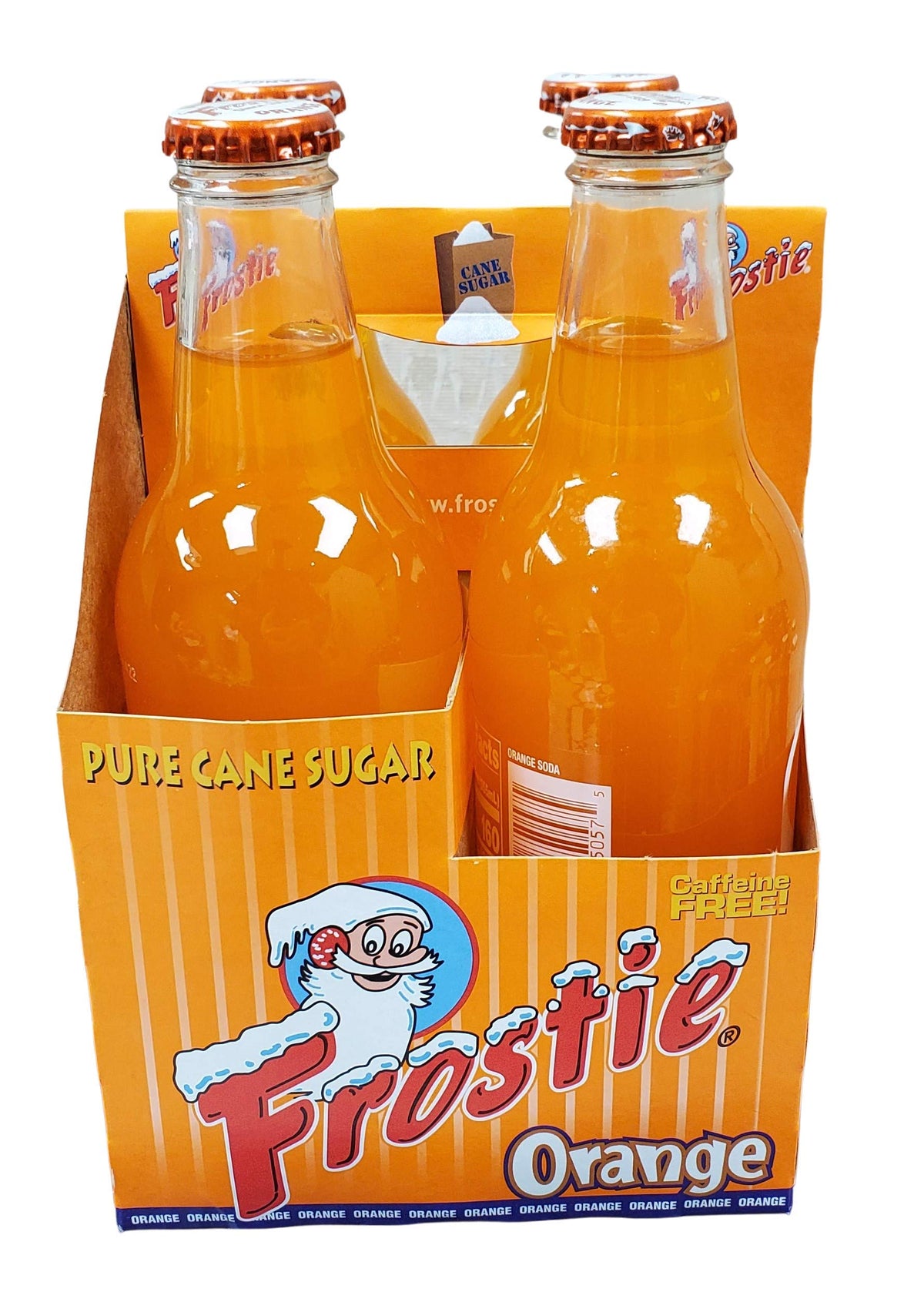 Frostie Soda 12 ounce Glass Bottles (Orange, 6)