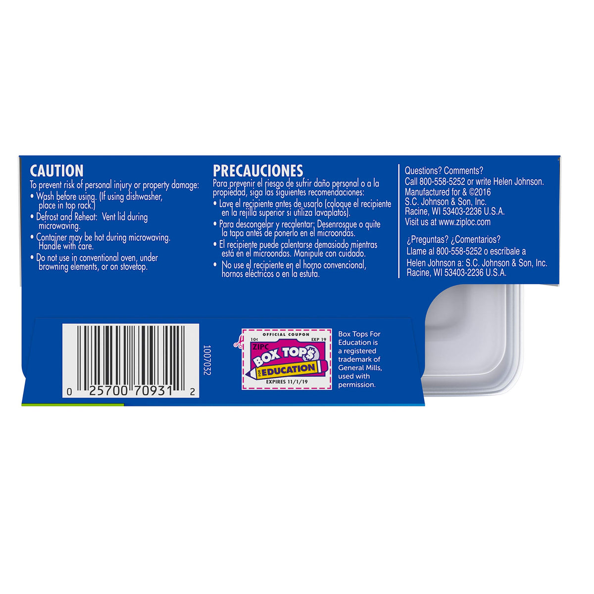Ziploc One Press Seal Extra Small Square Container - 8 ct (Pack - 6)