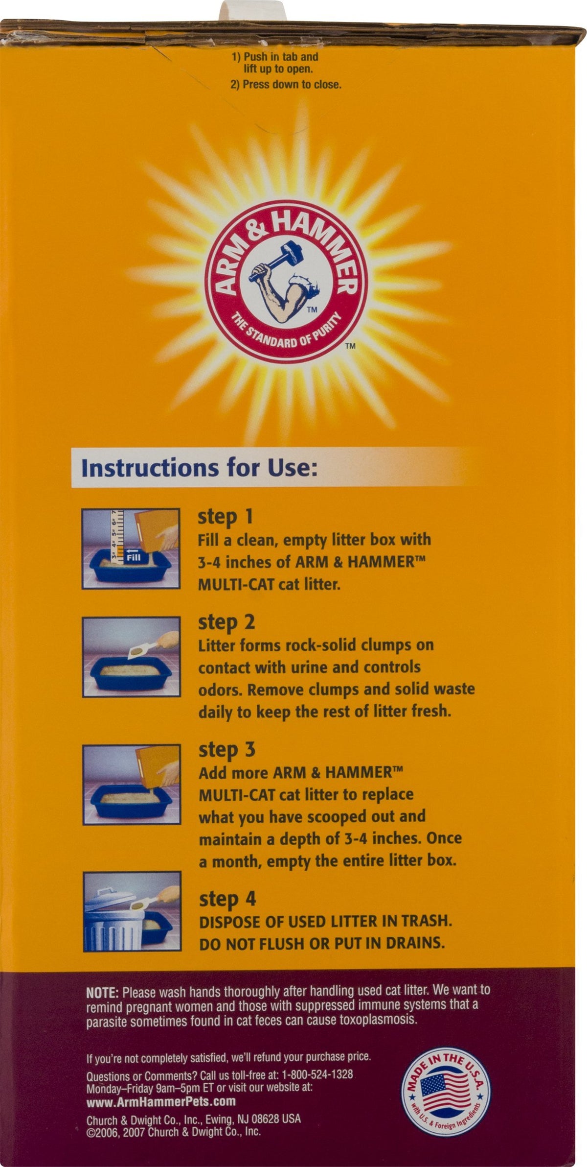 Arm and Hammer Clumping Cat Litter, Multi-Cat Strength, 40 Pound Box