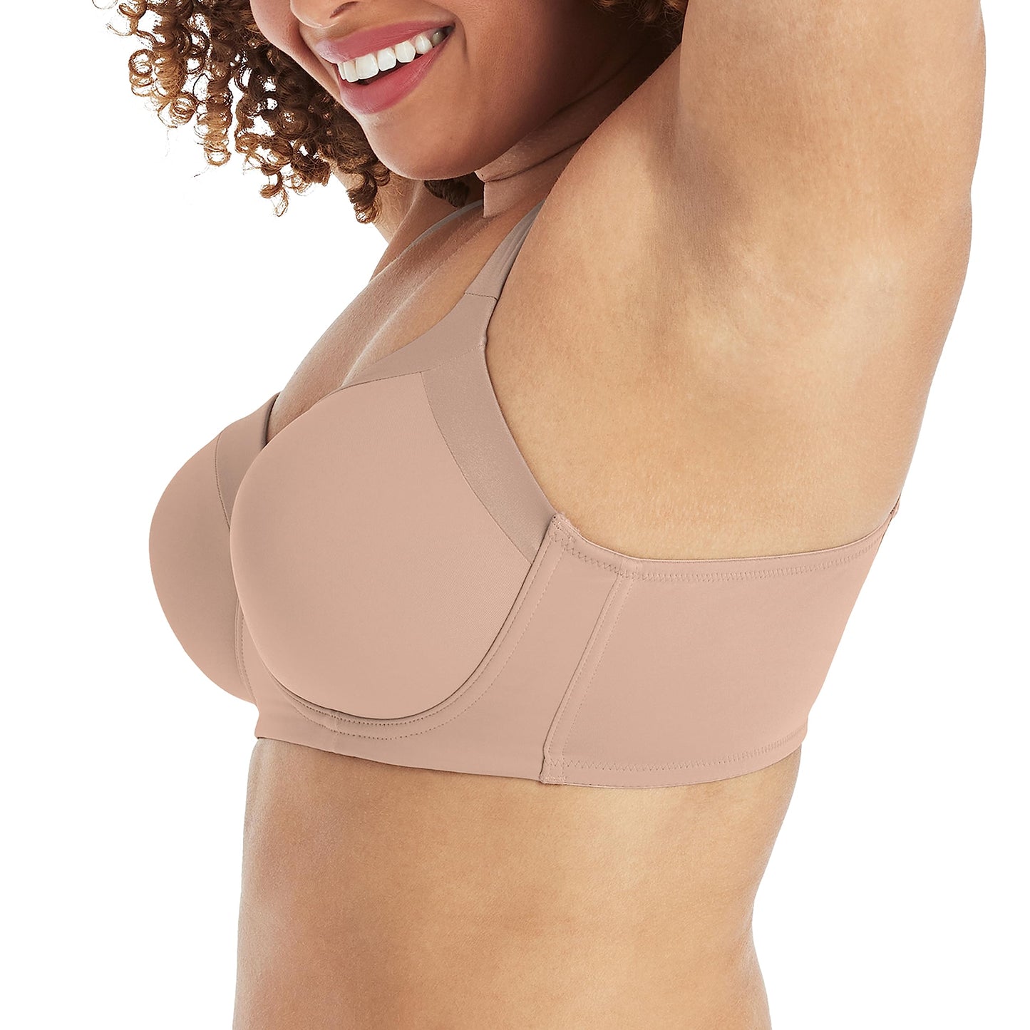 Playtex womens Secrets Shapes & Supports Full-figure Wirefree 4824 Balconette Bra, Evening Blush, 38D US
