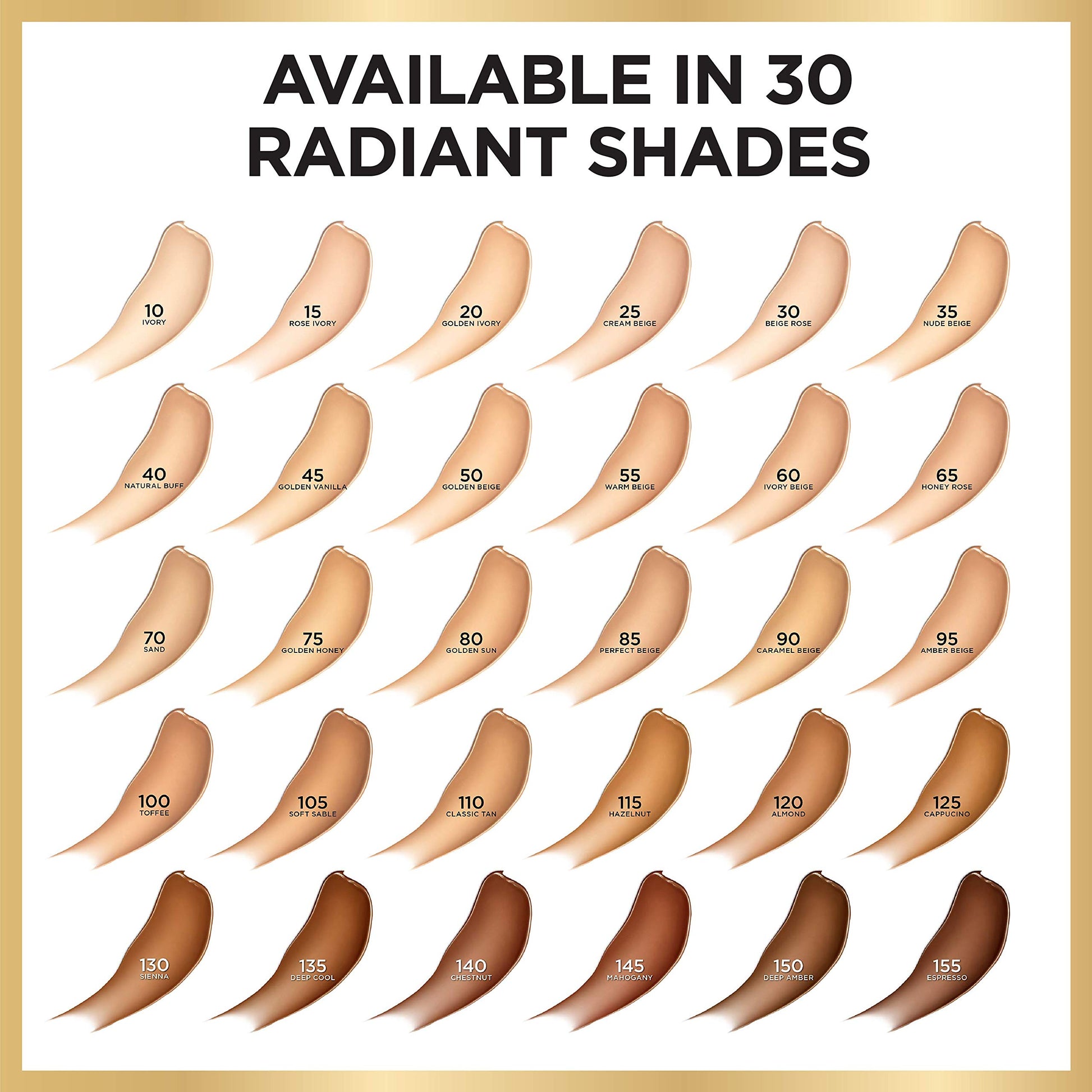 L'Oreal Paris Age Perfect Radiant Serum Foundation with SPF 50, Hazelnut, 1 Ounce