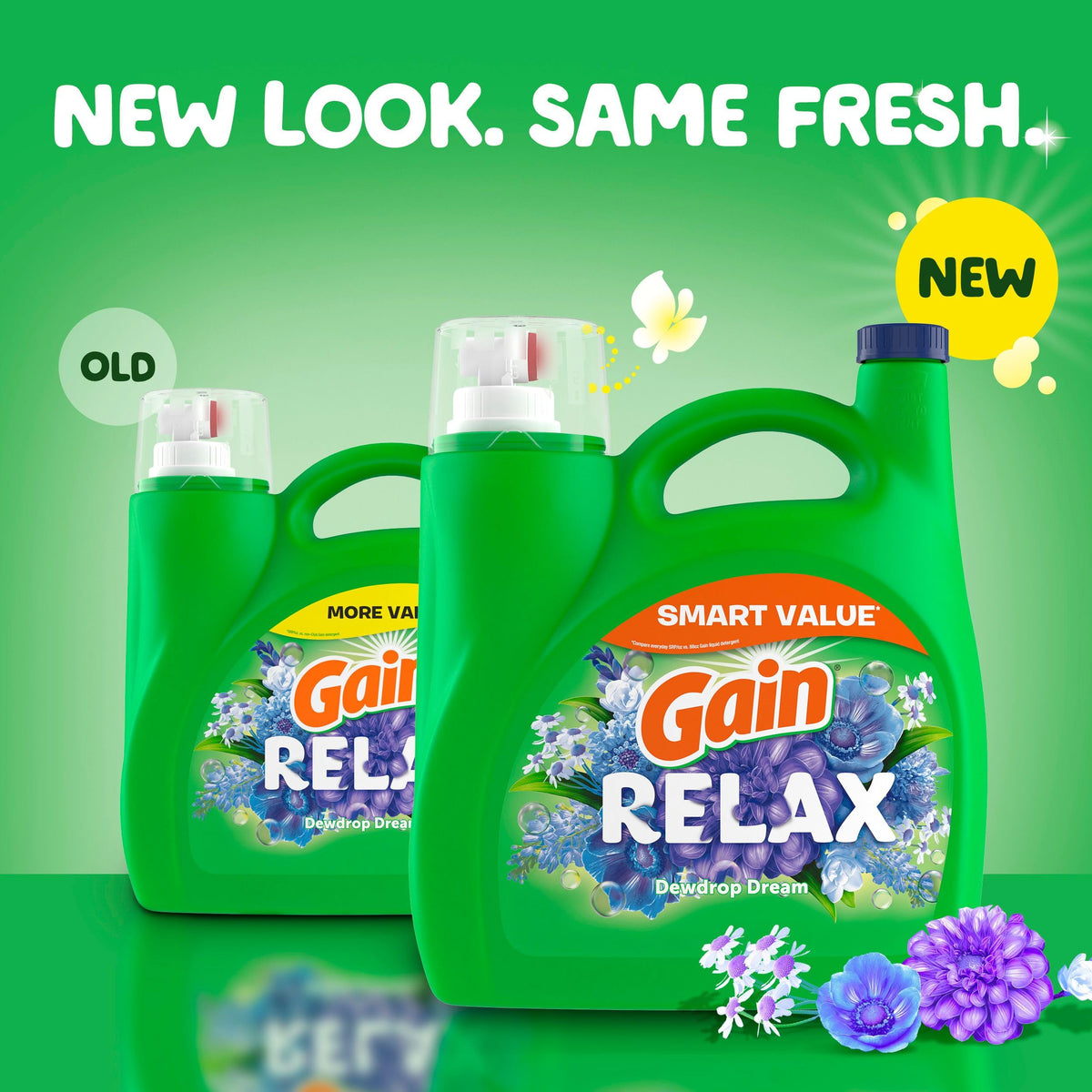 Gain Liquid Laundry Detergent, Relax, HE Compatible, 154 fl oz, 107 Loads