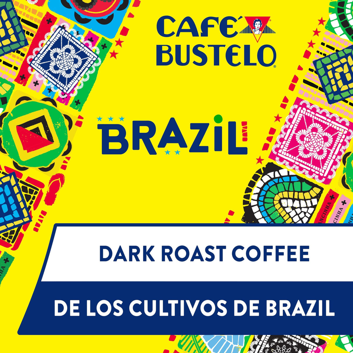 Café Bustelo Brazil Dark Roast Ground Coffee, 10 Ounce