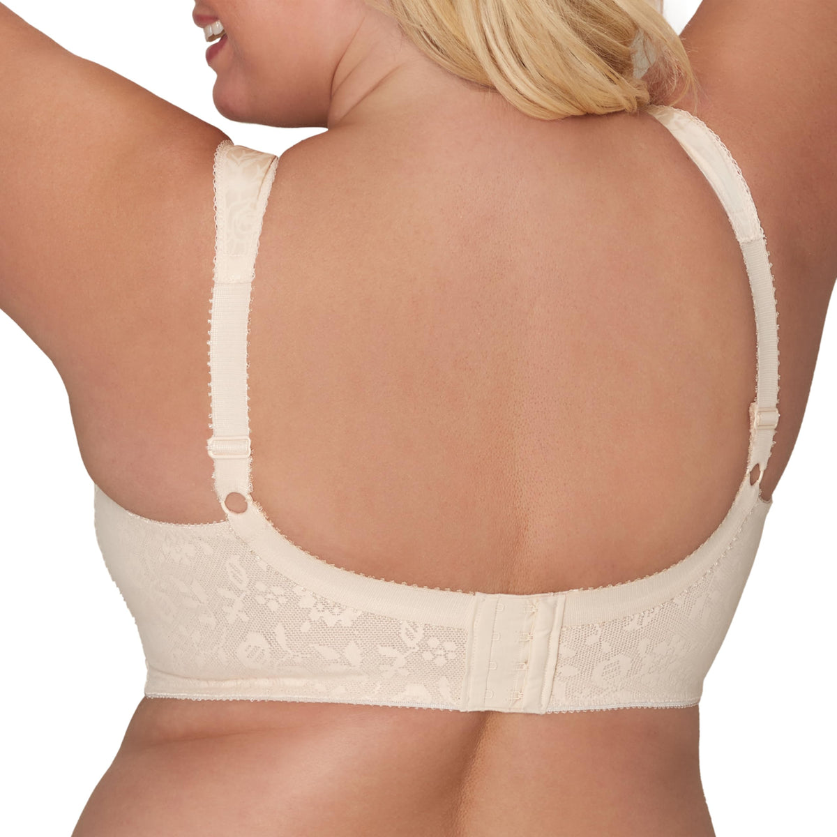 PLAYTEX Womens 18 Hour Comfort-strap Wireless Bra, Full-coverage With 4-way Trusupport, Single & 2-pack Bras, Natural Beige, 52DD US