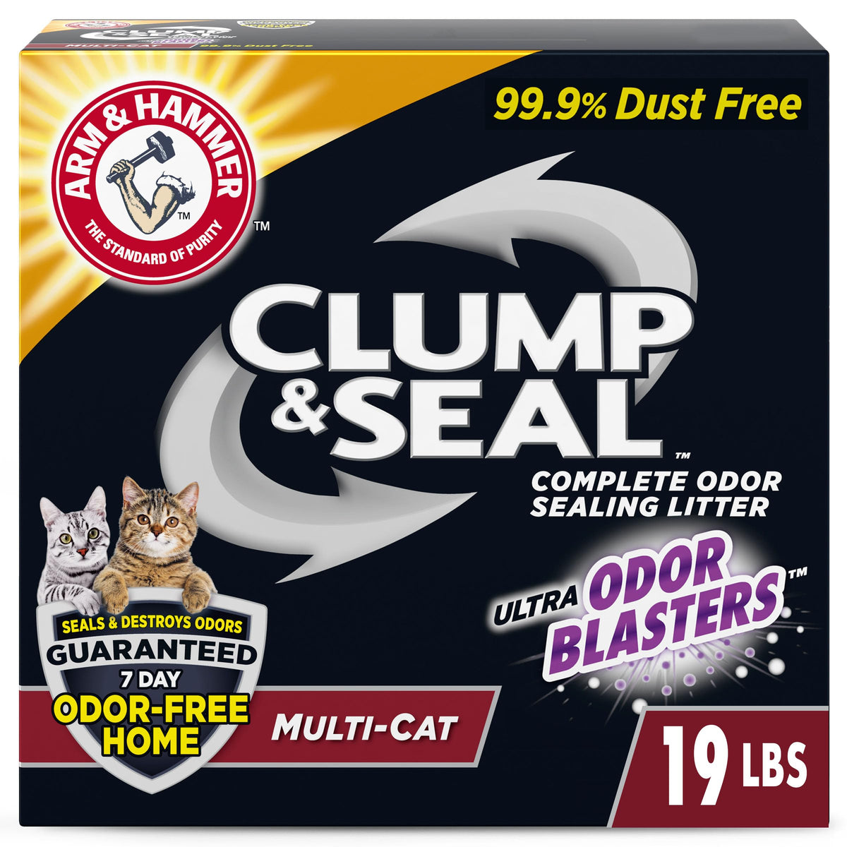 Arm & Hammer Clump & Seal Litter, MultiCat 19lb Box