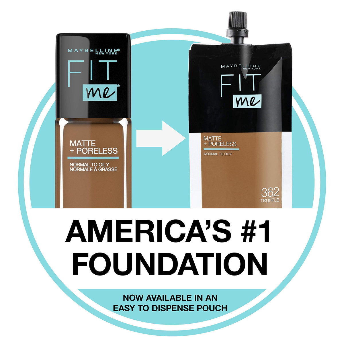 Maybelline Fit Me Matte + Poreless Liquid Foundation Makeup, Classic Tan, 2 COUNT Oil-Free Foundation