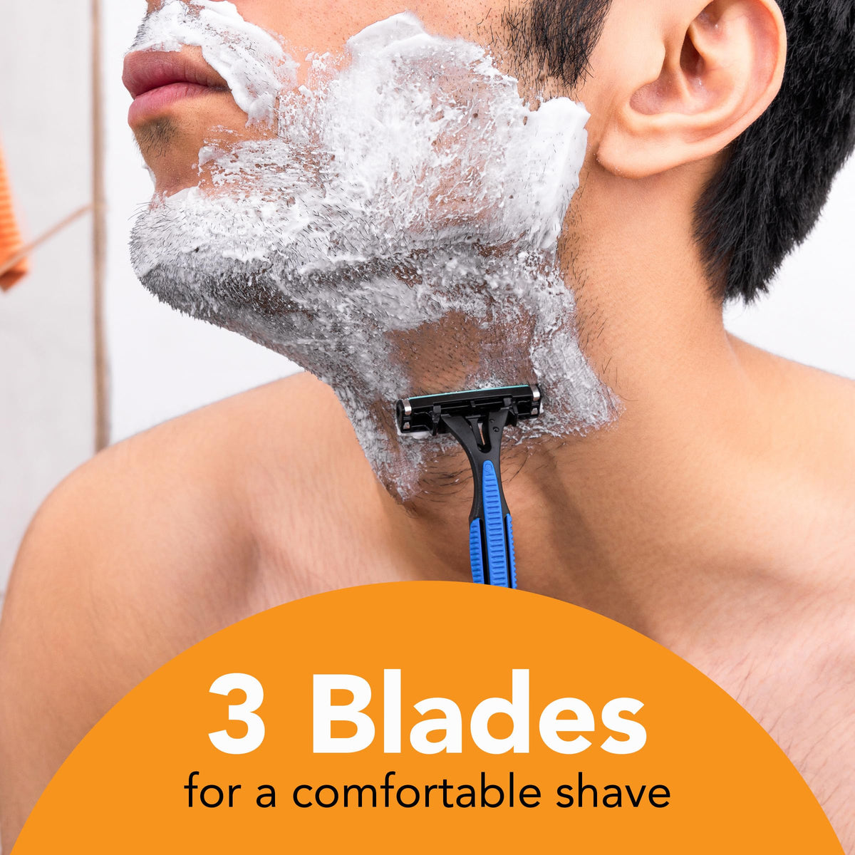 BIC Comfort 3 Men's Disposable Razors, 3 Blade For a Smooth and Comfortable Shave, 1-Count