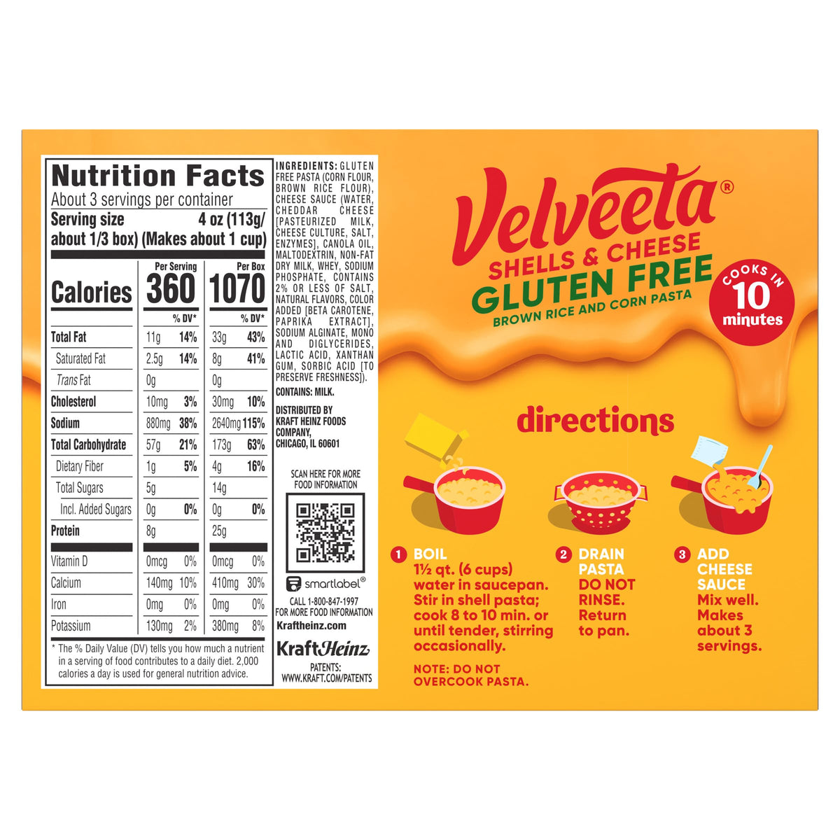 Velveeta Gluten Free Shells & Cheese, 12 oz Box