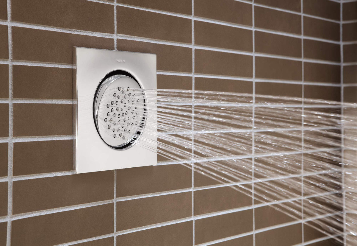 Moen TS1320NL Mosaic Square Single-Function Body Spray, Valve Required, Polished Nickel