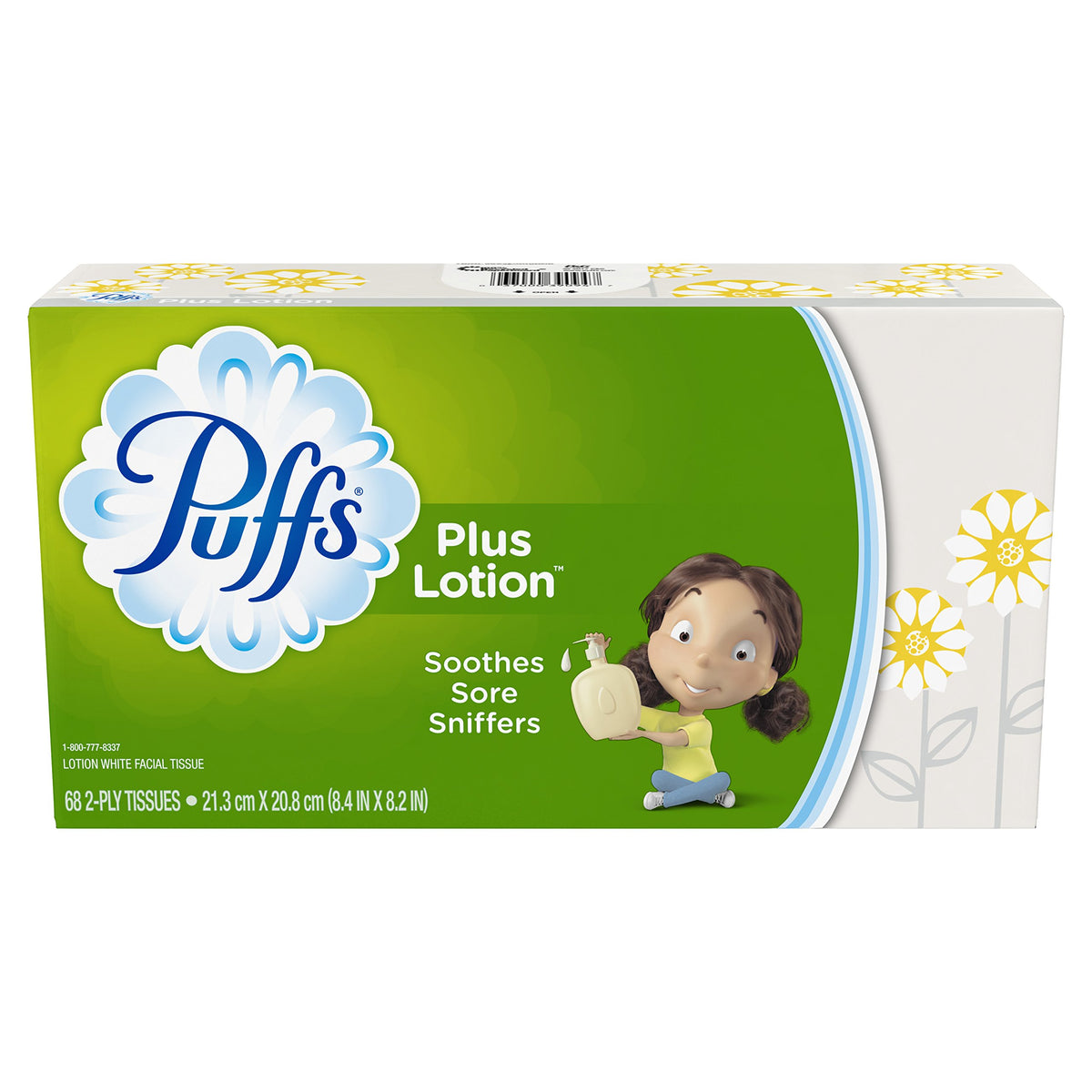 Puffs Plus Lotion Facial Tissues, 1 Regular Box, 68 Tissues per Box (Packaging May Vary)