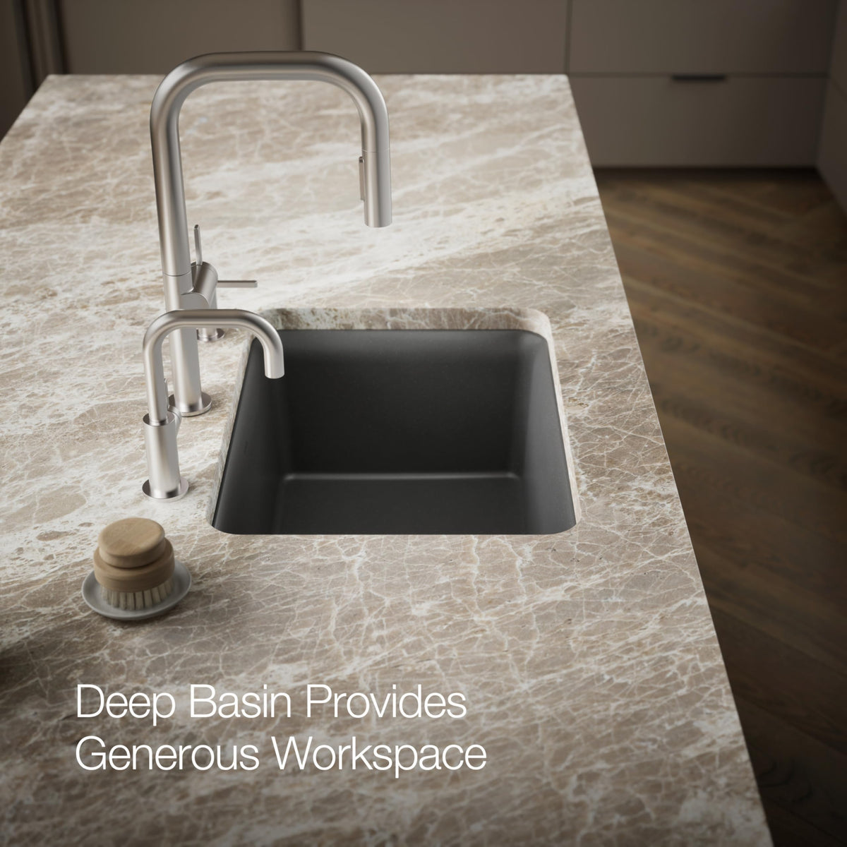KOHLER 28001-CM7 Cairn Sink, 24 in, Matte Graphite