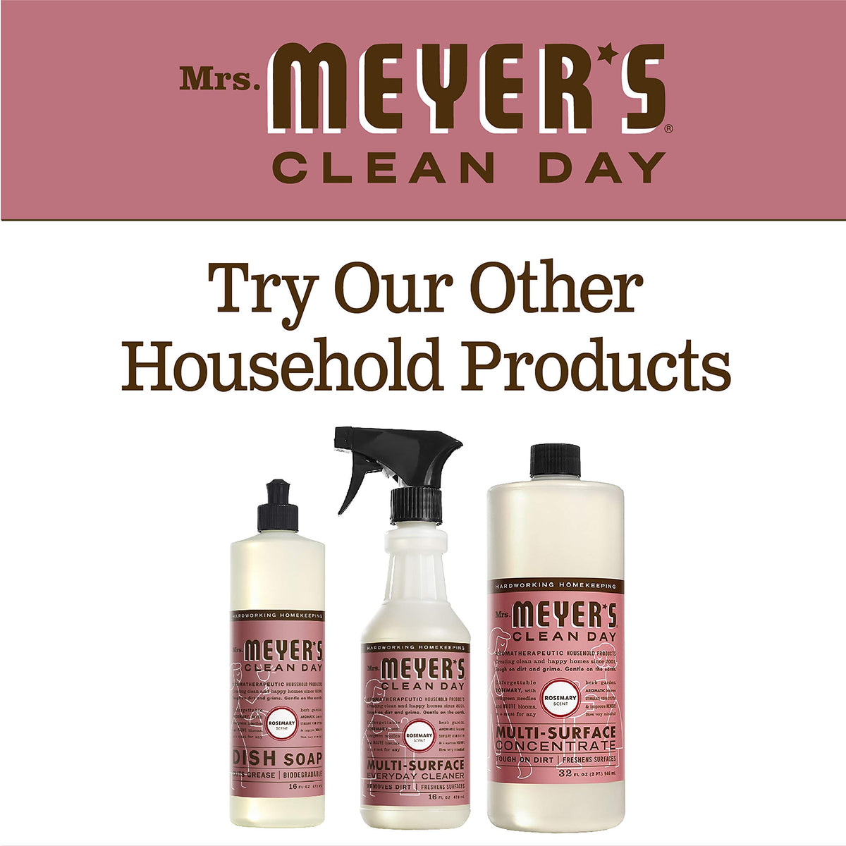 Mrs Meyer's, Liquid Dish Soap Rosemary, 16 Fl Oz