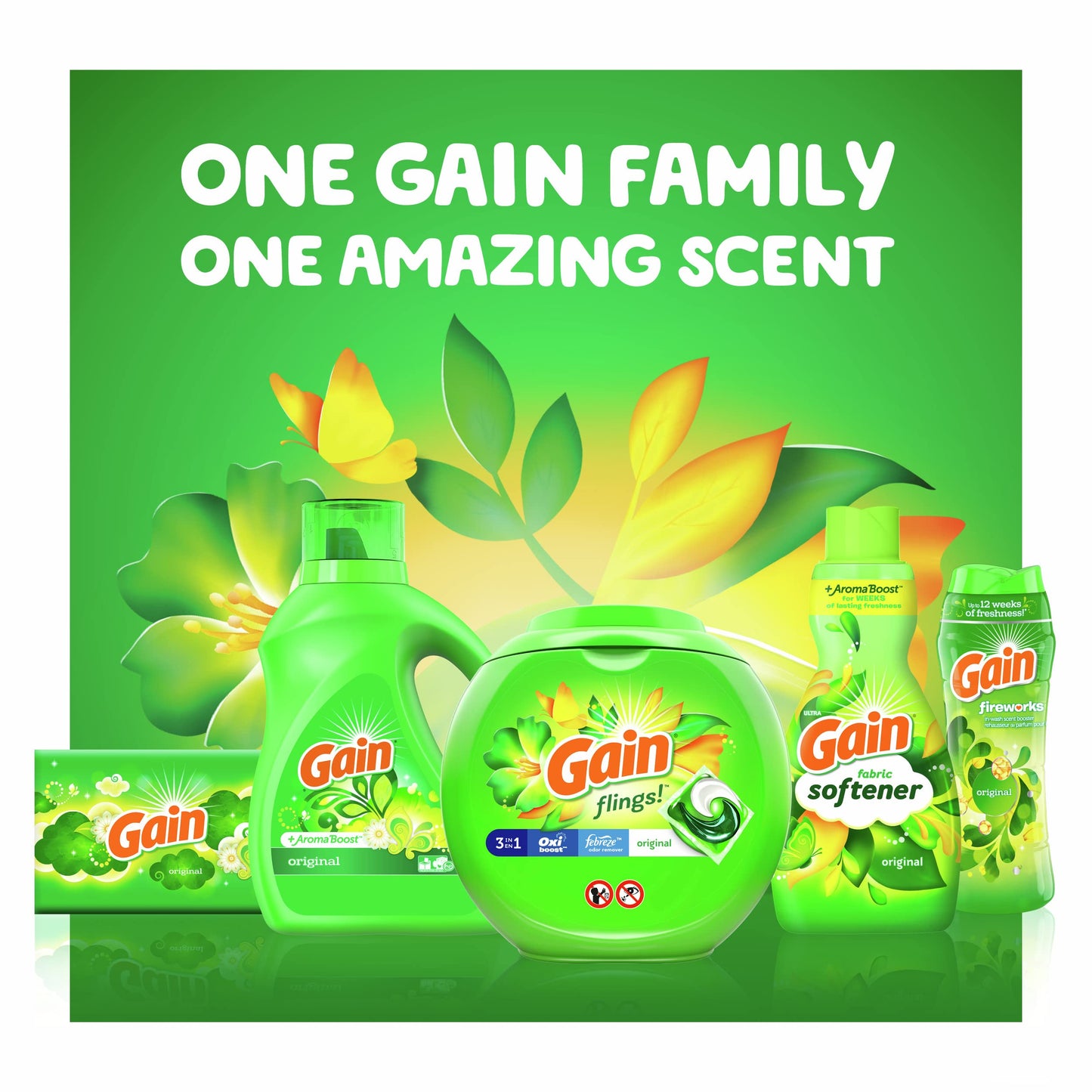 Gain Laundry Detergent Liquid Soap Plus Aroma Boost, Original Scent, HE Compatible, 96 Loads Total, 75 Fl Oz (Pack of 2)