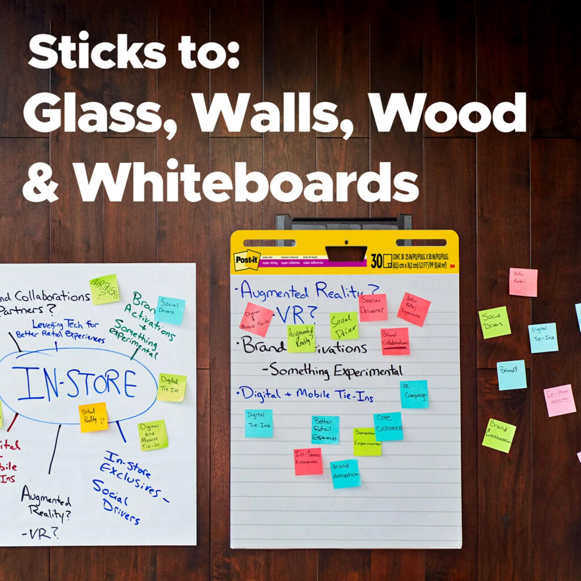 Post-it Super Sticky Easel Pad, 25-inch x 30-inch, White, Lined, 2 Pads/Pack, 30 Sheets/Pad (561WL VAD 2PK) (561WL-VAD-2PK)