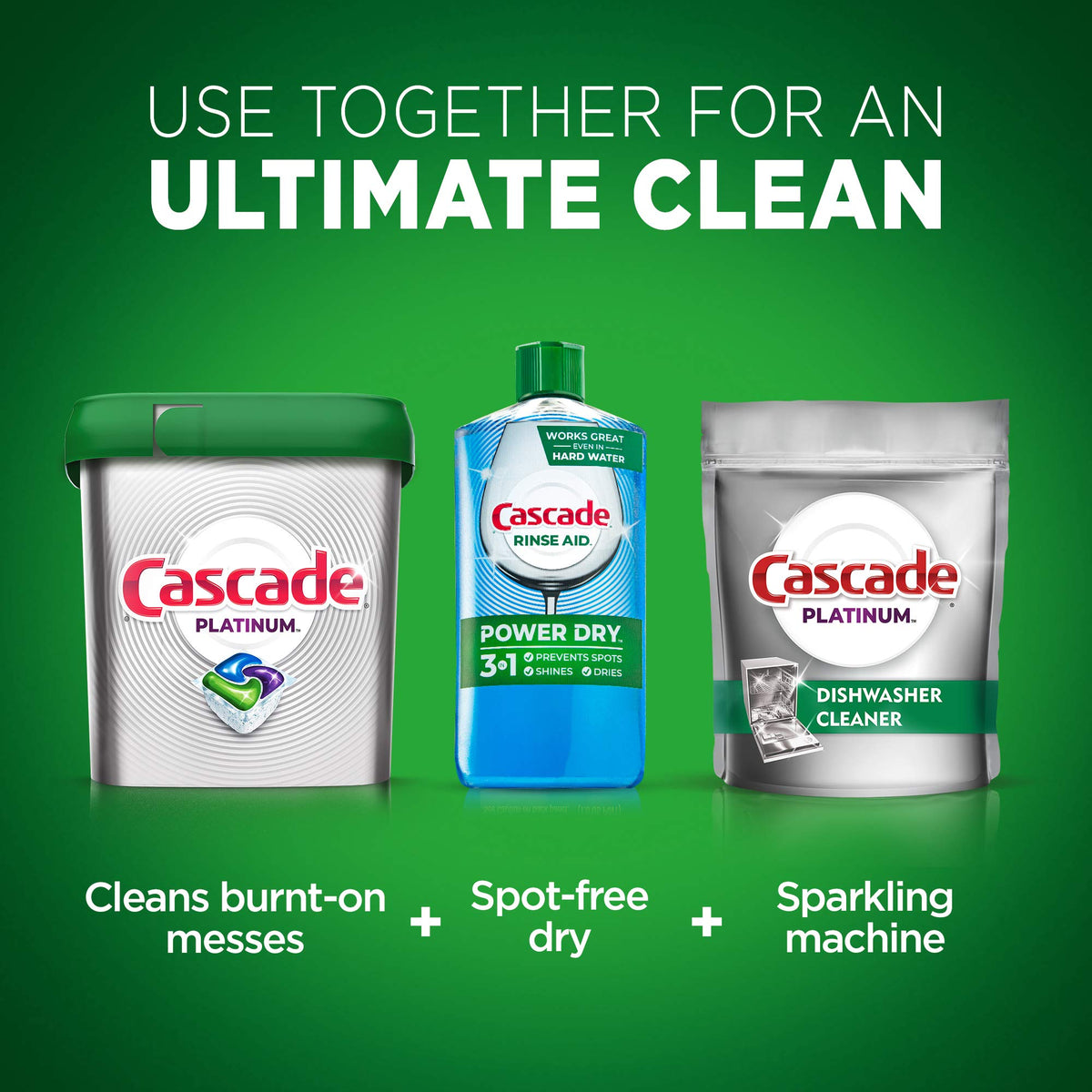 Cascade Power Dry Dishwasher Rinse Aid, 16 fl oz