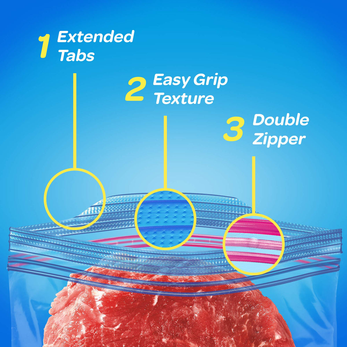 Ziploc Double Zipper Quart Freezer Bags, 216 Count