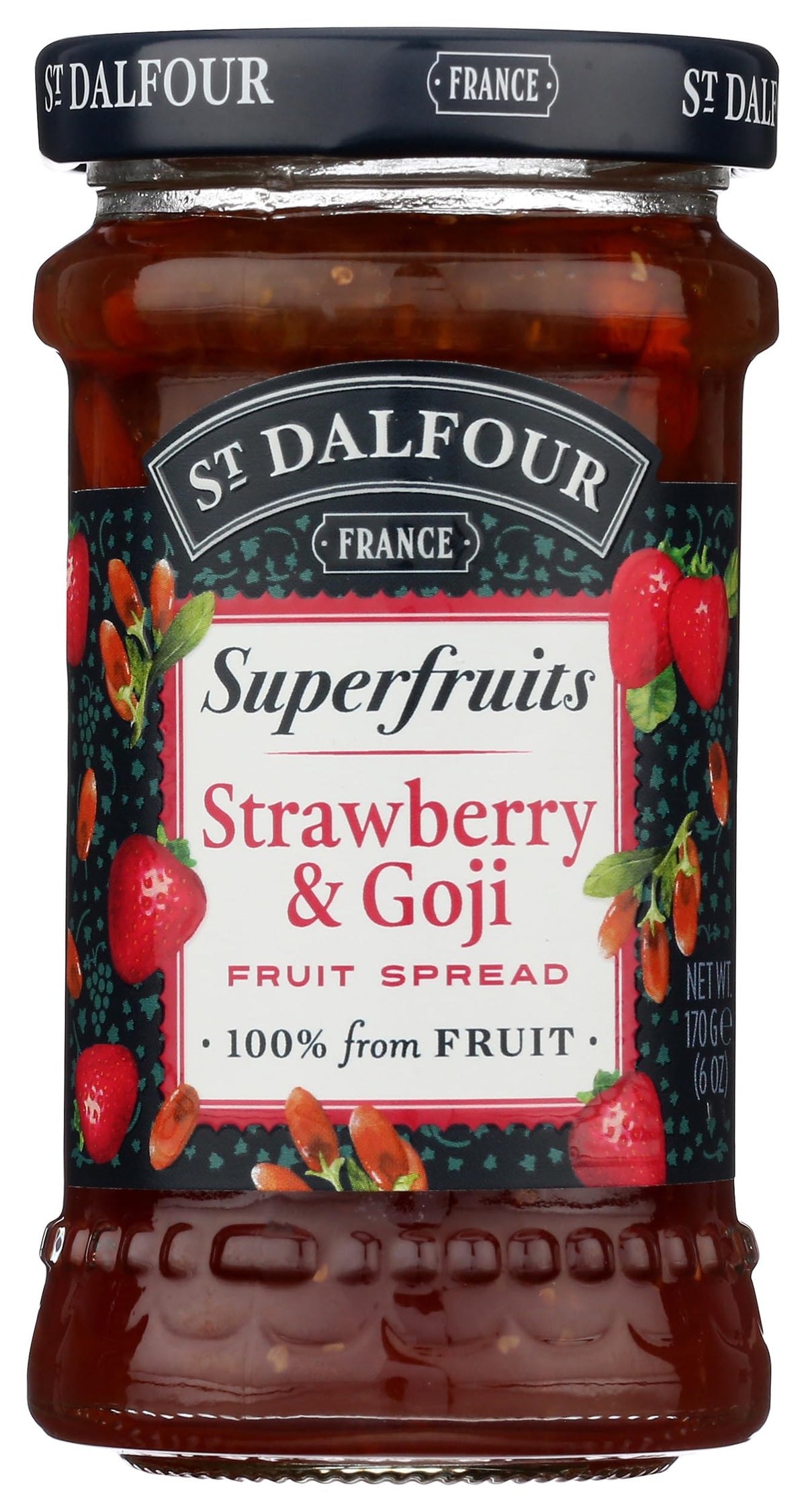 St. Dalfour Strawberry & Goji Superfruits Spread, 6 OZ