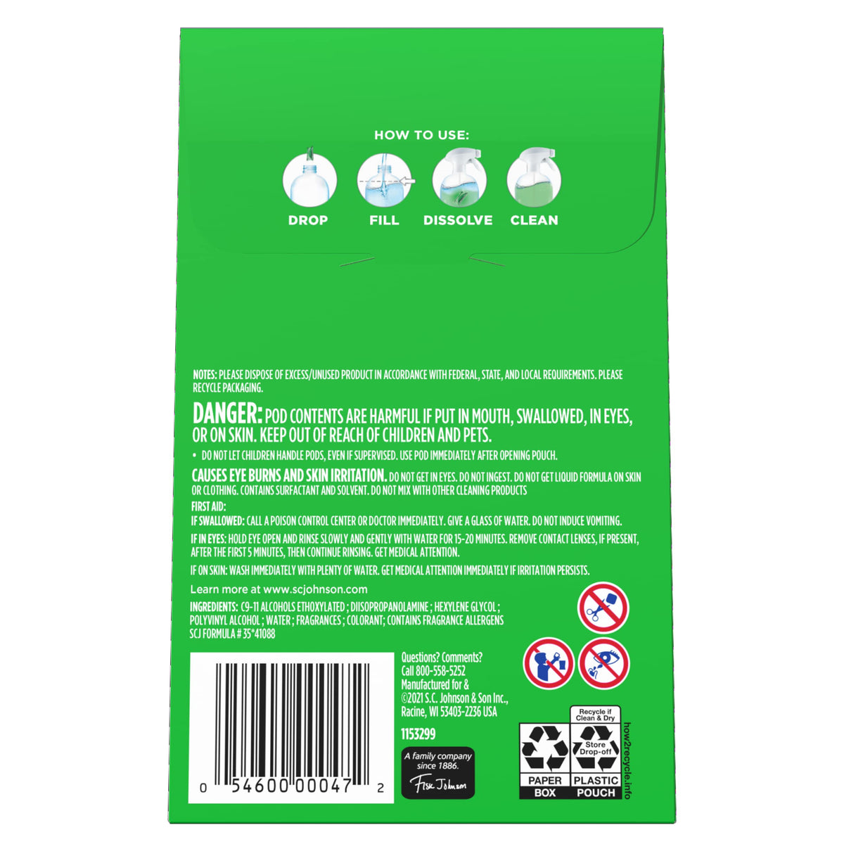 SCRUBBING BUBBLES BATH DISSOLVE PODS 2PK RFILL 2X0.28FLOZ